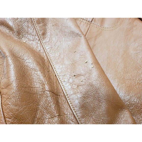 Breier of Amsterdam Mens Jacket Two Button Leather Pockets Brown Size 46 Vintage - Picture 5 of 15